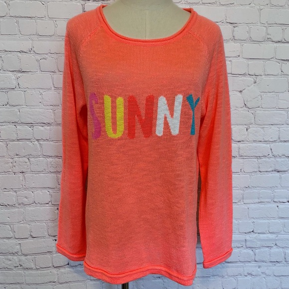 LILLY PULITZER Danette Long Sleeve Papaya Punch "Sunny" Sweater--L - Picture 8 of 14